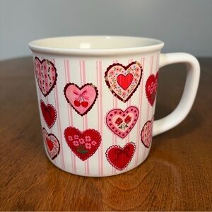 Clementine Paper Inc Cherry Hearts Valentine Mug Pink Coquette Style